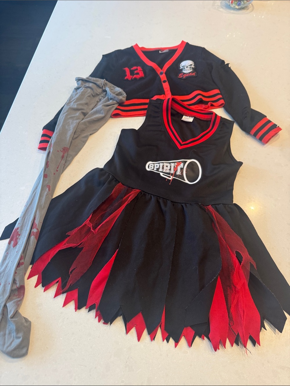Spirit Black and Red Zombie Cheerleader Costume